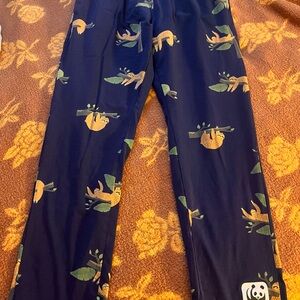 Women's Sloth Print Pajama Pants - Navy